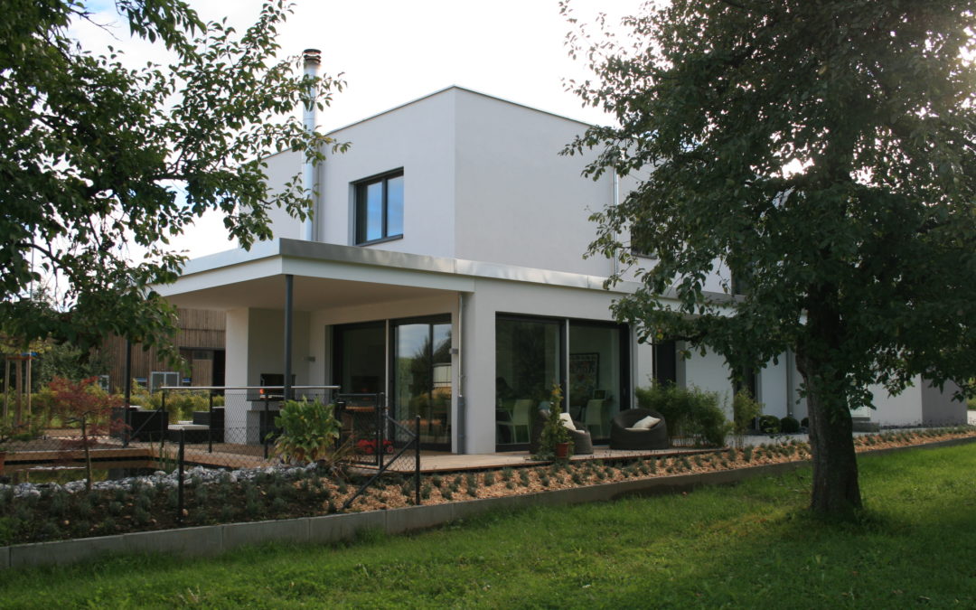 Neubau EFH mit Büroteil, Minergie, gebaut nach Vastu, Busswil